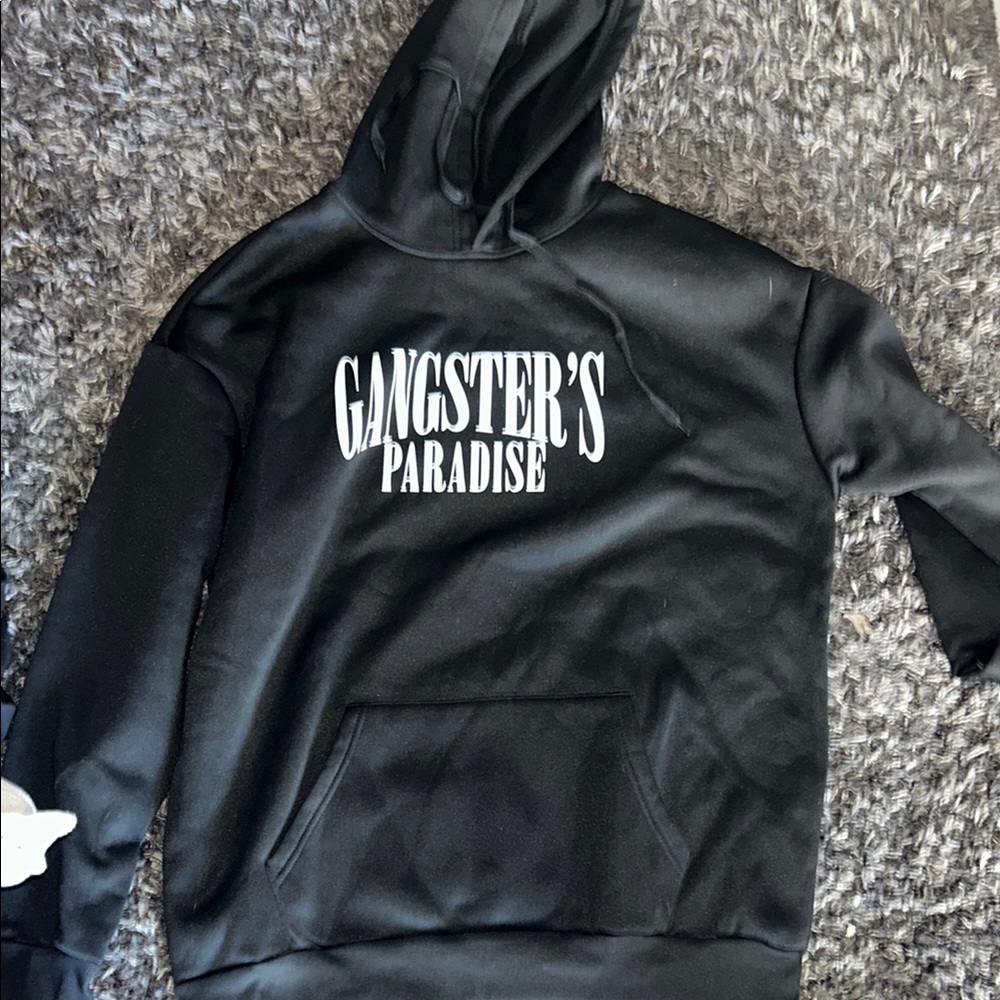 Black Gangster's Paradise Hoodie NEW ๐ SIZE XL - Picture 1 of 2